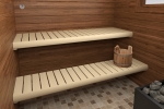 Éléments modulaires pour banc de sauna FINI MODULE KIT, TREMBLE, 600/400x2000mm
